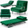 Poltrona Letto Reclinabile Chaise Lounge con Seduta Imbottita Convertibile in Velluto a Coste Verde
