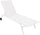 Lettino da Giardino Regolabile con 5 Inclinazioni Cleo in Acciaio e Textilene Imbottito Bianco