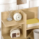 Comodino 1 Cassetto 2 Ripiani 45x35x73 cm in Legno Truciolare Naturale