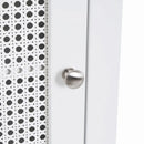 Mobile da bagno a 1 Anta con Griglia Armadio in Legno Colore Bianco 30x28x80H cm