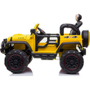 Macchina Elettrica per Bambini 2 Posti Maxi Fuoristrada 12V Gialla