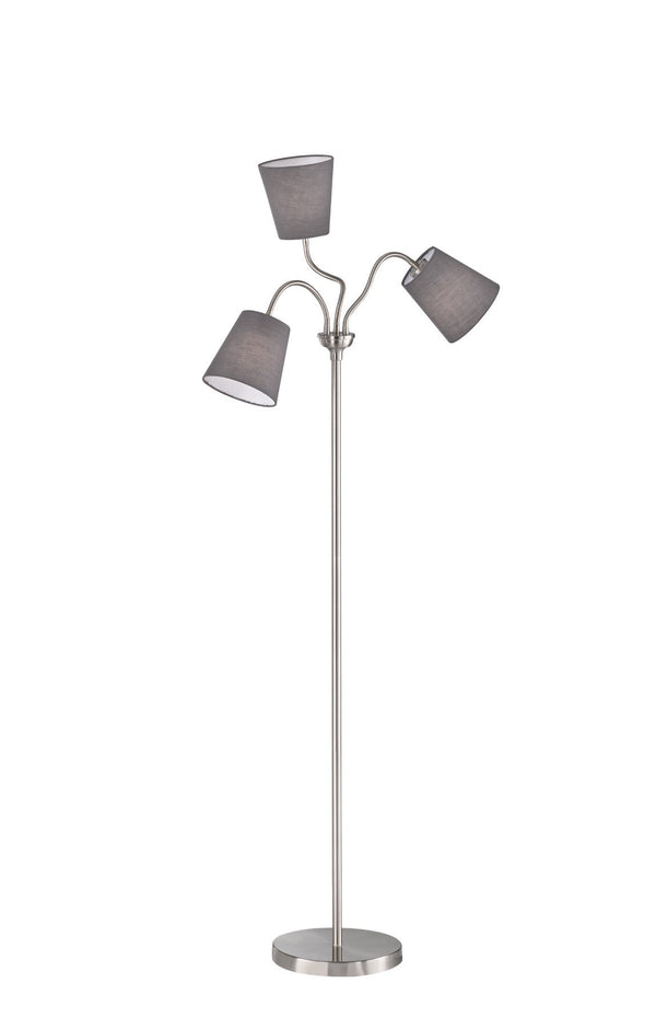 Lampadaire d'intérieur E27 en métal nickel mat online