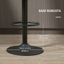 Set 2 Sgabelli Bar 35x36x64-85 cm con Poggiapiedi in Similpelle Marrone