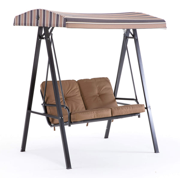 prezzo Balançoire de jardin 2 places 145x106x174 cm en acier Ischia