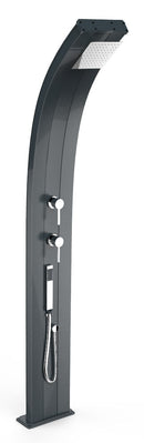 Doccia Solare da Esterno Giardino 40L Miscelatore e Doccetta Mobile Arkema Dada Grigio Antracite