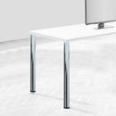Kit 4 Gambe per Tavolo Regolabili Ø6x71/73 cm in Acciaio Emuca Nichel Satinato