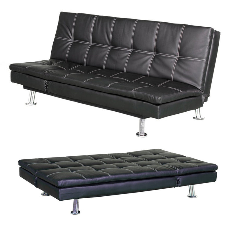 Divano Letto Prontoletto Bologna Rivestimento in Similpelle Nero