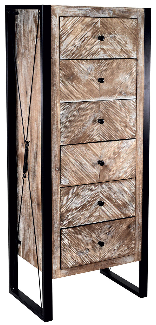 prezzo Commode Bilbao 6 tiroirs en MDF et bois de sapin