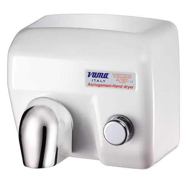 online Sèche-mains électrique anti-vandalisme avec bouton 2400W Vama Ariel BP Acier blanc