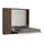Lit double escamotable peu encombrant Kentaro H210 cm marron