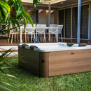 Vasca Idromassaggio da Esterno Spa Smontabile 160x160x65 cm 6 Persone Oslo Amber Pannello OLED