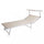 Cefalu Transat de Jardin XXL 213x85,5x40 cm en Aluminium Beige