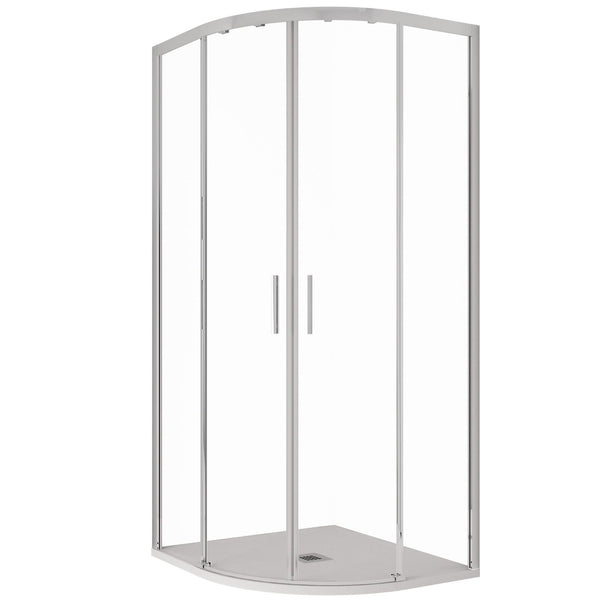 prezzo Cabine de douche semi-circulaire 2 portes coulissantes en cristal transparent 6mm H195 Bonussi Lucy Différentes tailles