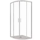 Box Doccia Semicircolare 2 Ante Scorrevoli in Cristallo Trasparente 6mm H195 Bonussi Lucy Varie Misure