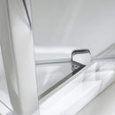 Box Doccia 3 lati 80x130x80 cm 2 Ante Battenti in Cristallo Trasparente 6mm H185 Fosterberg Koge Trio