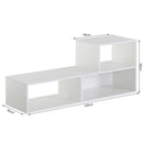 Libreria Salvaspazio per Soggiorno in Legno 120-165 x35x50 cm  Bianca