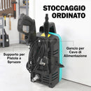 Idropulitrice ad Alta Pressione 20,5x19x40,4 cm Potenza 1500W con Ugello Regolabile e Kit Pulizia Blu      