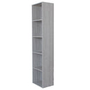 Libreria 5 Ripiani 40x30x172 cm in  Legno Grigio Rovere