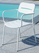 Sedia da Giardino con Braccioli in Ferro Vorghini Augusta Bianca