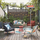 Stufa da Esterno Lampione Riscaldatore su Palo 218x60x60 cm 2000W Sined  Grigio