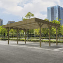 Carpot Box Auto Doppio con Copertura 605x512 cm in Legno