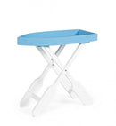 Tavolo 60x30x56 cm Gozzo in Legno Bianco-Azzurro