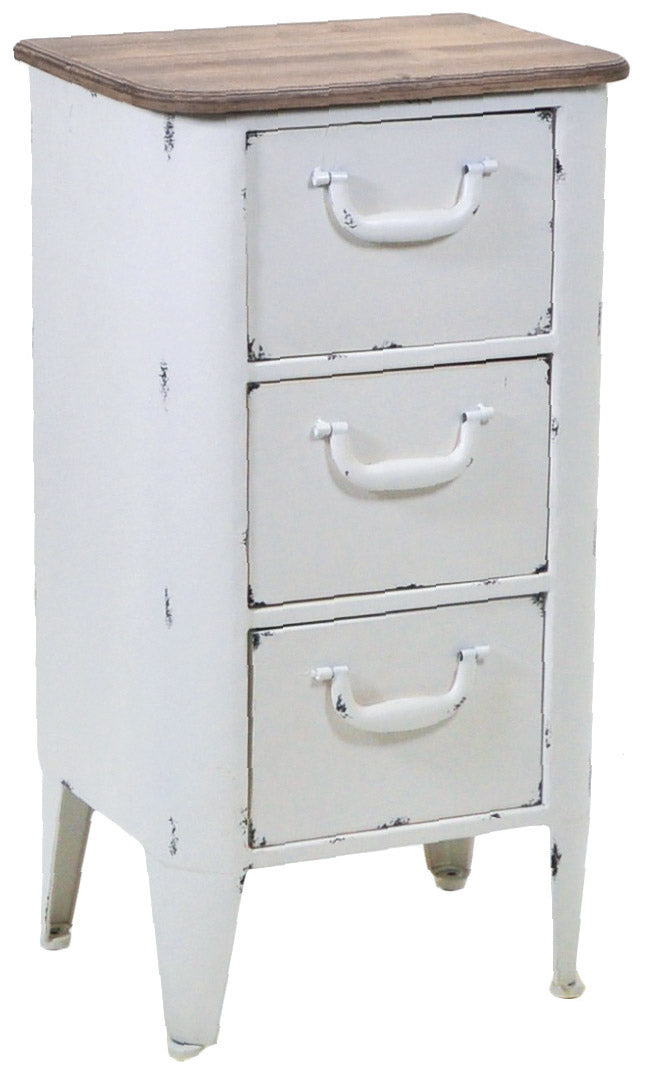 Cassettiera in Metallo 3 Cassetti Edimburgo Bianco