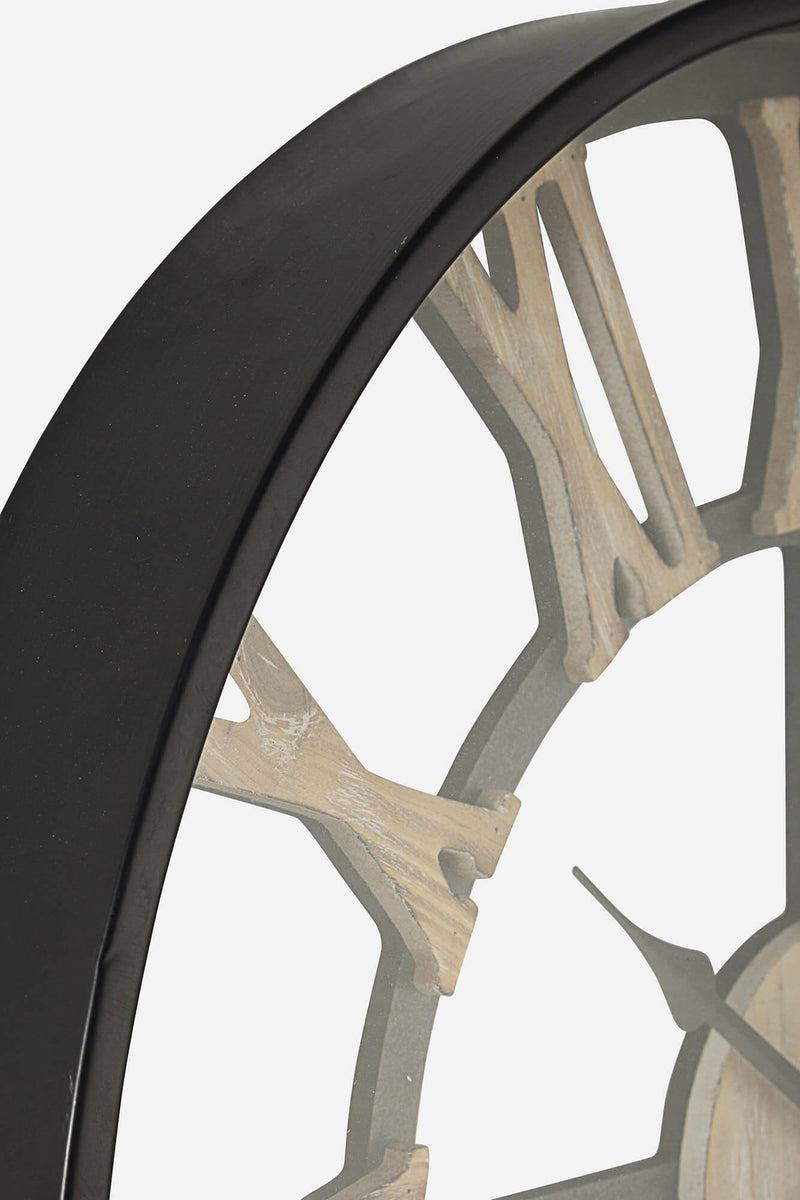 Orologio da Parete Ø50x6 cm in Mdf e Acciaio Ticking