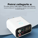 Trasmettitore Wireless Adattatore Audio Stereo Bluetooth AUX con Telecomando