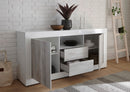 Mobile Buffet 2 Ante 2 Cassetti 184x42x86 cm in Legno TFT Lipari Bianco e Pino