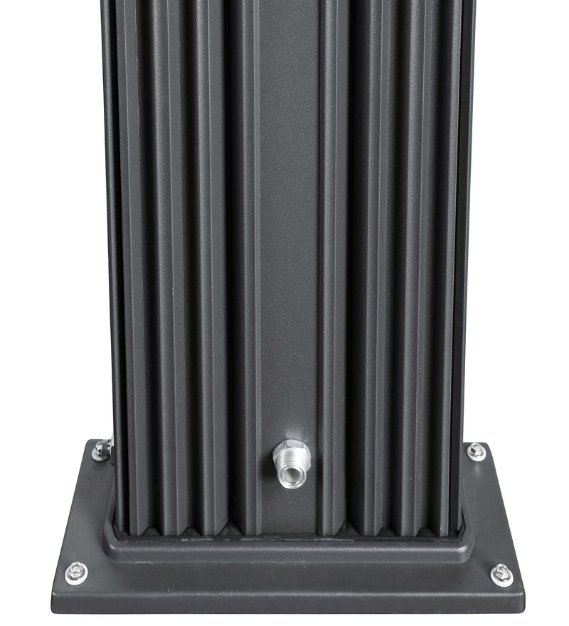 Doccia Solare Ibrida da Giardino 40L Miscelatore e Doccetta Lavapiedi Antracite