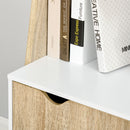 Libreria 4 Ripiani 2 Ante 60x40x171 cm in Legno Truciolare Rovere e Bianco