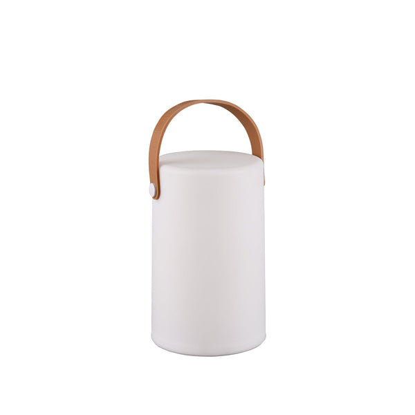 sconto Lampe de table LED d'extérieur en plastique blanc