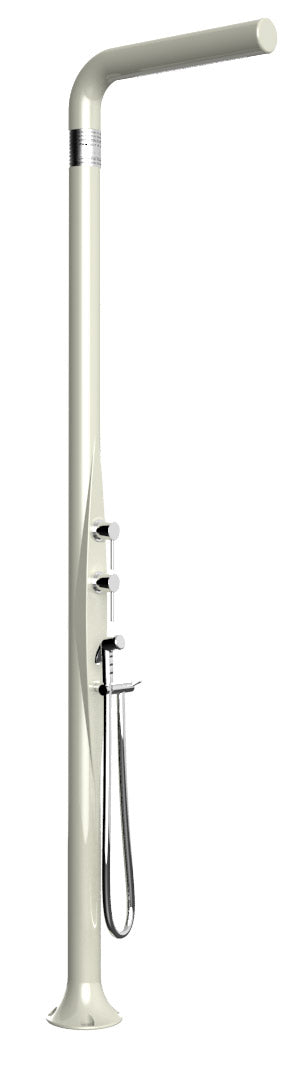 prezzo Mitigeur de douche de jardin extérieur inverseur et douchette mobile Arkema Funny Yang Top Line Perla Bianca