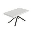 Tavolo Allungabile 160-244x80x74 cm Niket Bianco Frassino Gambe Antracite