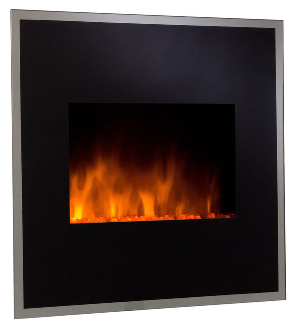 Chemin'Arte Black River Cheminée Murale Electrique Effet Flamme 1800W Noir acquista