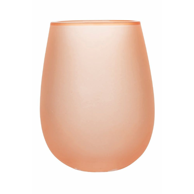 Set 6 Bicchieri Acqua Effetto Frosted Happy Hour Sunset in Vetro VdE Tivoli 1996 Rosso