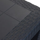 Tavolo Dallas 80x80x74 h cm in Wicker Antracite