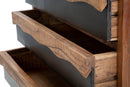 Comò Yellowstone 88x45x80 cm in Legno di Acacia e in Ferro Marrone e Nero