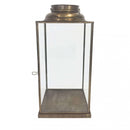Lanterna Nancy Media 18x18x33,5 h cm in Acciaio Ottone antico