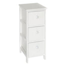 Cassetiera con 3 Cassetti in Legno Paulownia Bianco Fadi