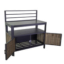 Mobile Bar Angolare da Giardino 296x176xh125 cm in Alluminio Avalon Antracite