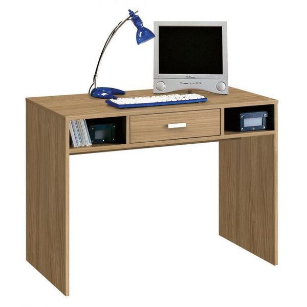 Bureau 1 Tiroir 2 Compartiments 104x52x76 cm en Bois de Noyer sconto