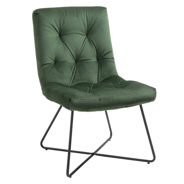 online Chaise rembourrée 55x75x90 cm en tissu vert