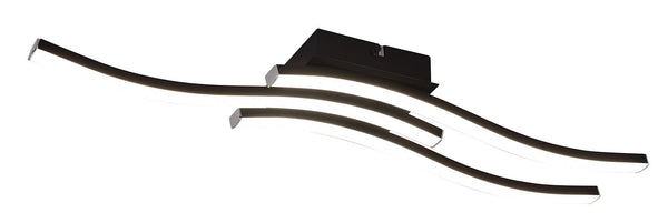 acquista Plafoniera da Interno a LED SMD in Metallo Nero Opaco