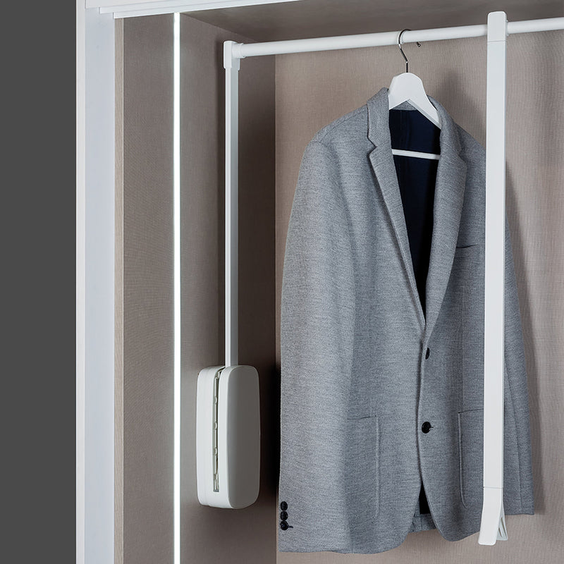 Appendiabiti per Armadio 83-115 cm Max 12Kg in Acciaio Emuca Bianco