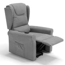 Poltrona Alzapersona Elettrica 2 motori 78x75x110 cm in Tessuto Houston Detroit Grigio Elephant