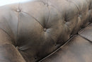 Divano 2 Posti Chesterfield 152x74x82 h cm in Similpelle Marrone