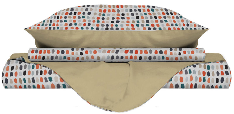 Copripiumino Double Face con Federe Stampato Sketch Varie Misure