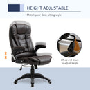Sedia Poltrona Presidenziale da Ufficio 67x72x110-120 cm in Similpelle Marrone